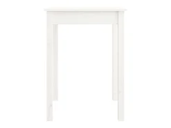 Mesa de comedor madera maciza de pino blanca 55x55x75 cm