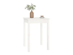 Mesa de comedor madera maciza de pino blanca 55x55x75 cm