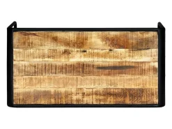 Mesa de comedor madera maciza de mango sin tratar 118x60x76 cm
