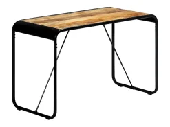 Mesa de comedor madera maciza de mango sin tratar 118x60x76 cm