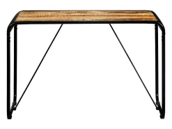 Mesa de comedor madera maciza de mango sin tratar 118x60x76 cm