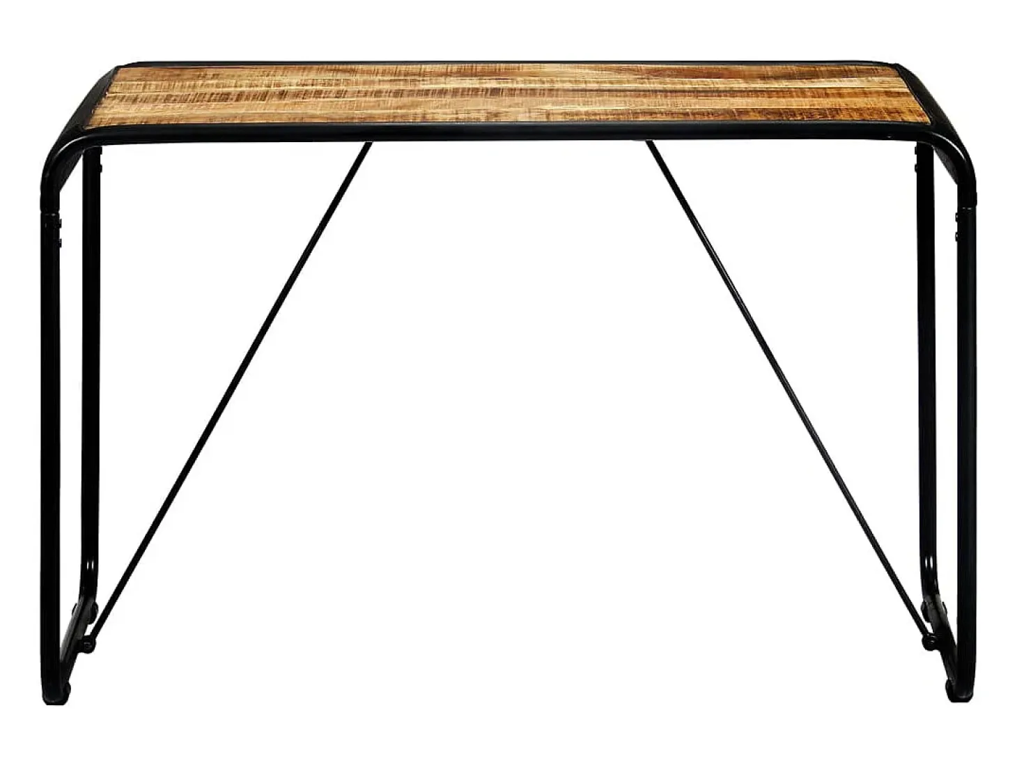Mesa de comedor madera maciza de mango sin tratar 118x60x76 cm
