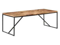 Mesa de comedor madera maciza de acacia y mango 200x90x76 cm