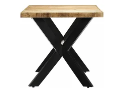 Mesa de comedor madera maciza de mango en bruto 160x80x75 cm