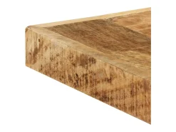 Mesa de comedor madera maciza de mango en bruto 160x80x75 cm
