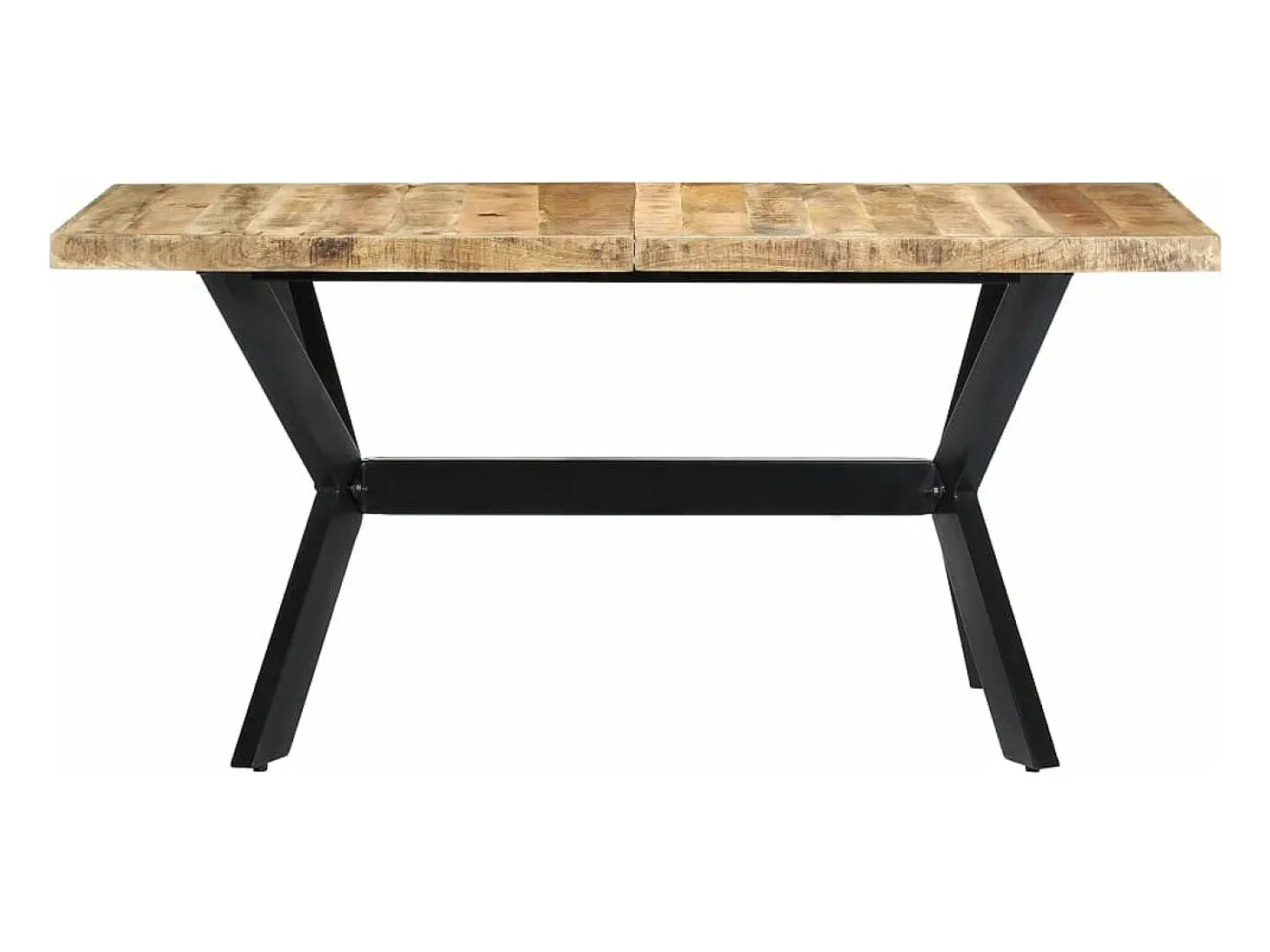 Mesa de comedor madera maciza de mango rugosa 140x70x75 cm