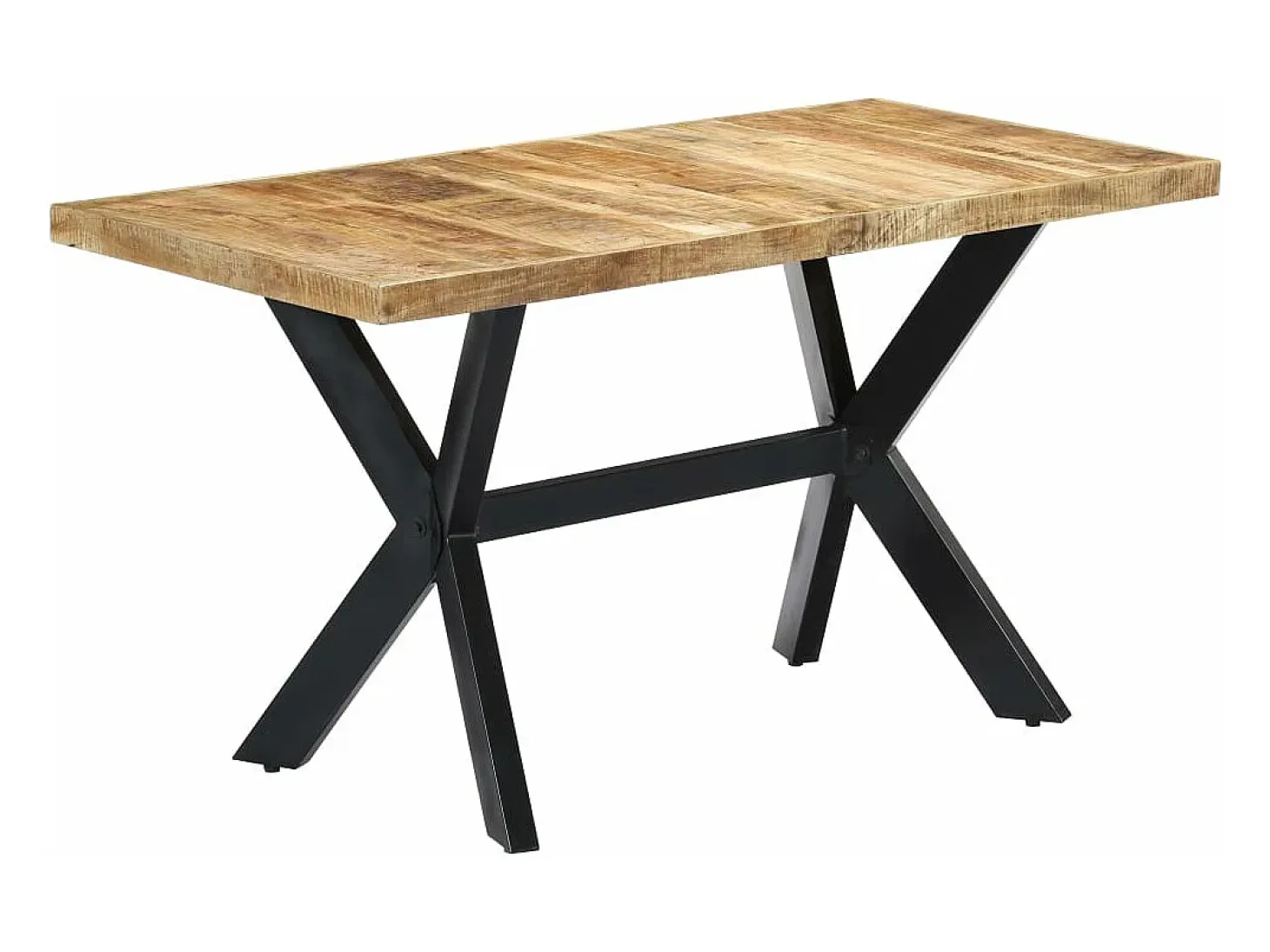 Mesa de comedor madera maciza de mango rugosa 140x70x75 cm