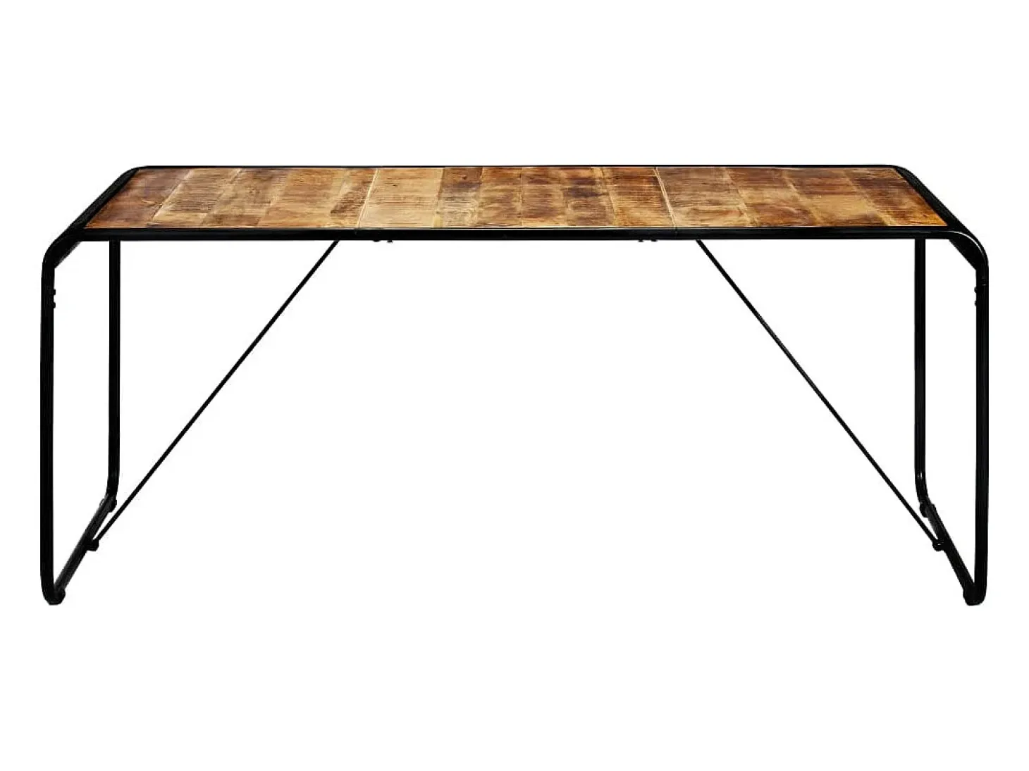 Mesa de comedor madera maciza de mango en bruto 180x90x76 cm