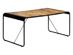 Mesa de comedor madera maciza de mango en bruto 180x90x76 cm