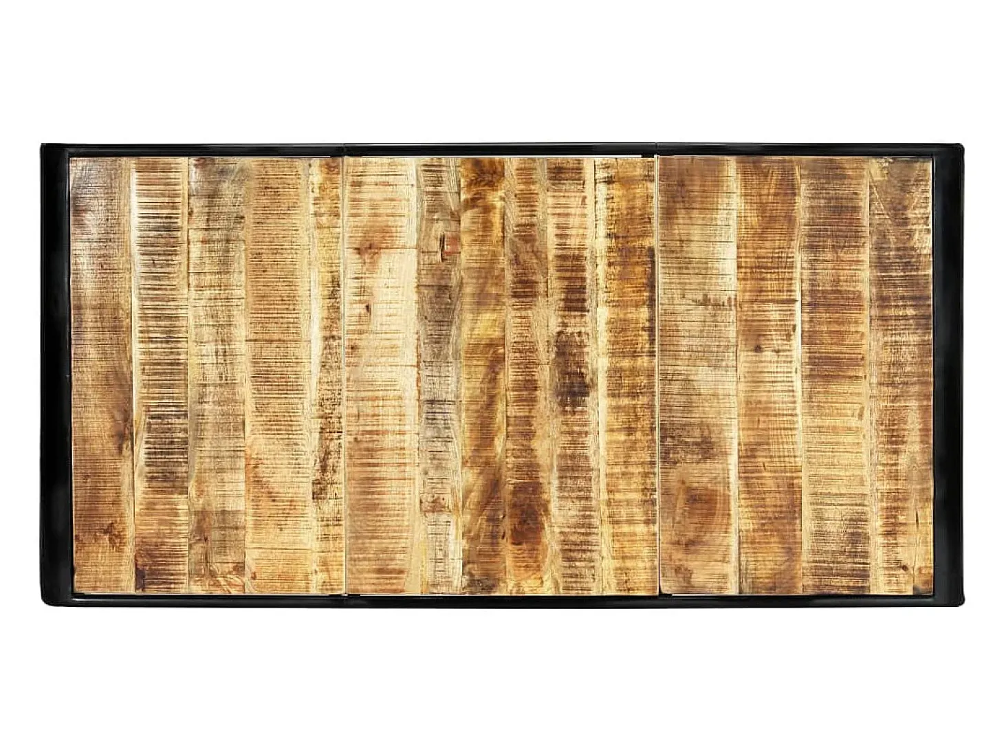 Mesa de comedor madera maciza de mango en bruto 180x90x76 cm