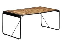 Mesa de comedor madera maciza de mango en bruto 180x90x76 cm