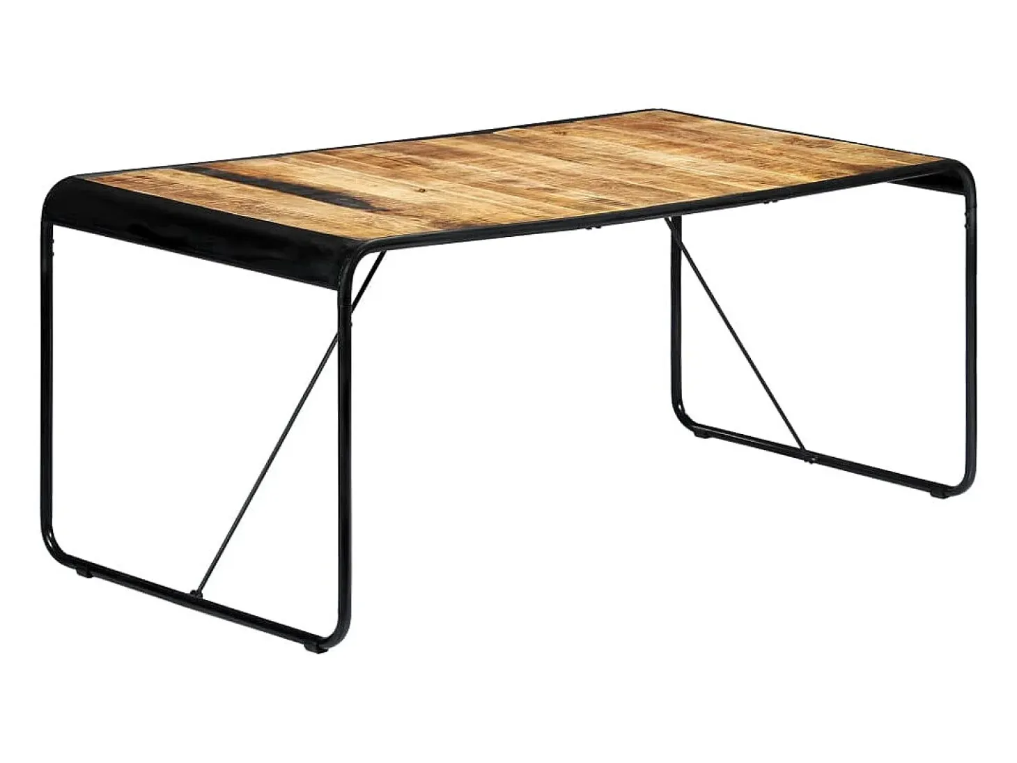 Mesa de comedor madera maciza de mango en bruto 180x90x76 cm