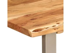 Mesa de comedor madera maciza de acacia 110x50x76 cm ES308897
