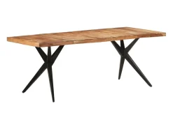 Mesa de comedor madera maciza de acacia 200x90x76 cm
