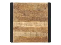 Mesa de comedor madera maciza de mango rugosa 70x70x75 cm