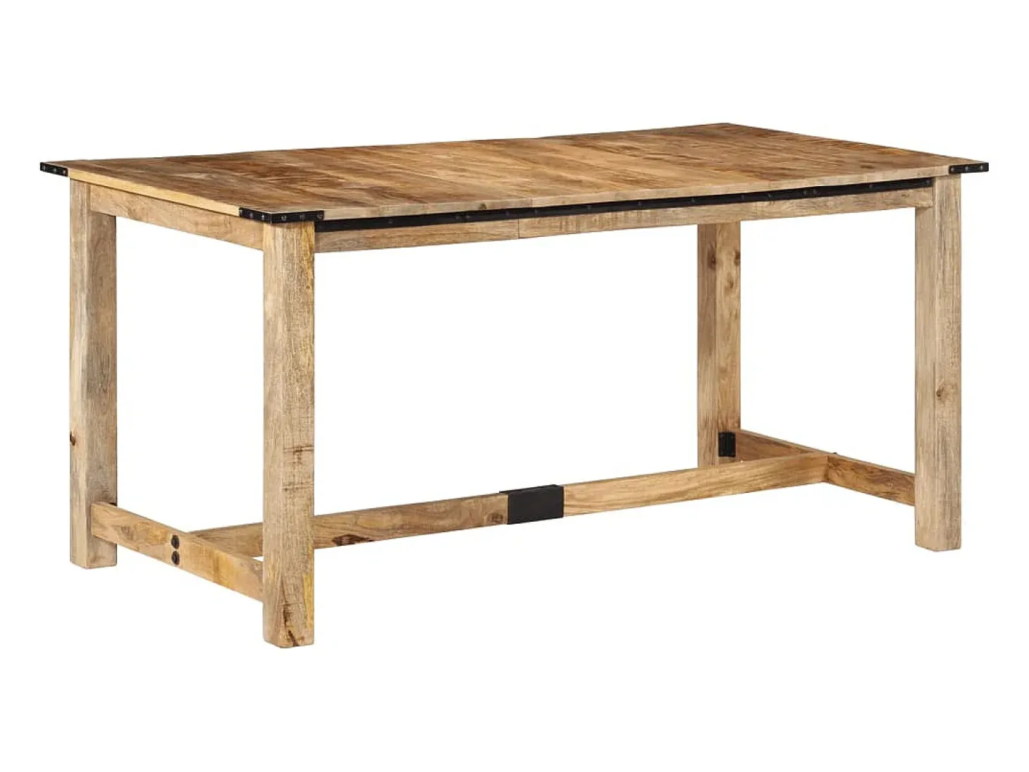 Mesa de comedor madera maciza de mango 160x80x75 cm