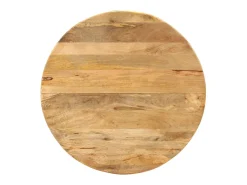 Mesa de comedor madera maciza de mango y acero 110x78 cm ES783634