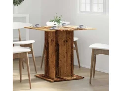 Mesa de comedor madera vieja 80x80x75 cm madera de ingeniería