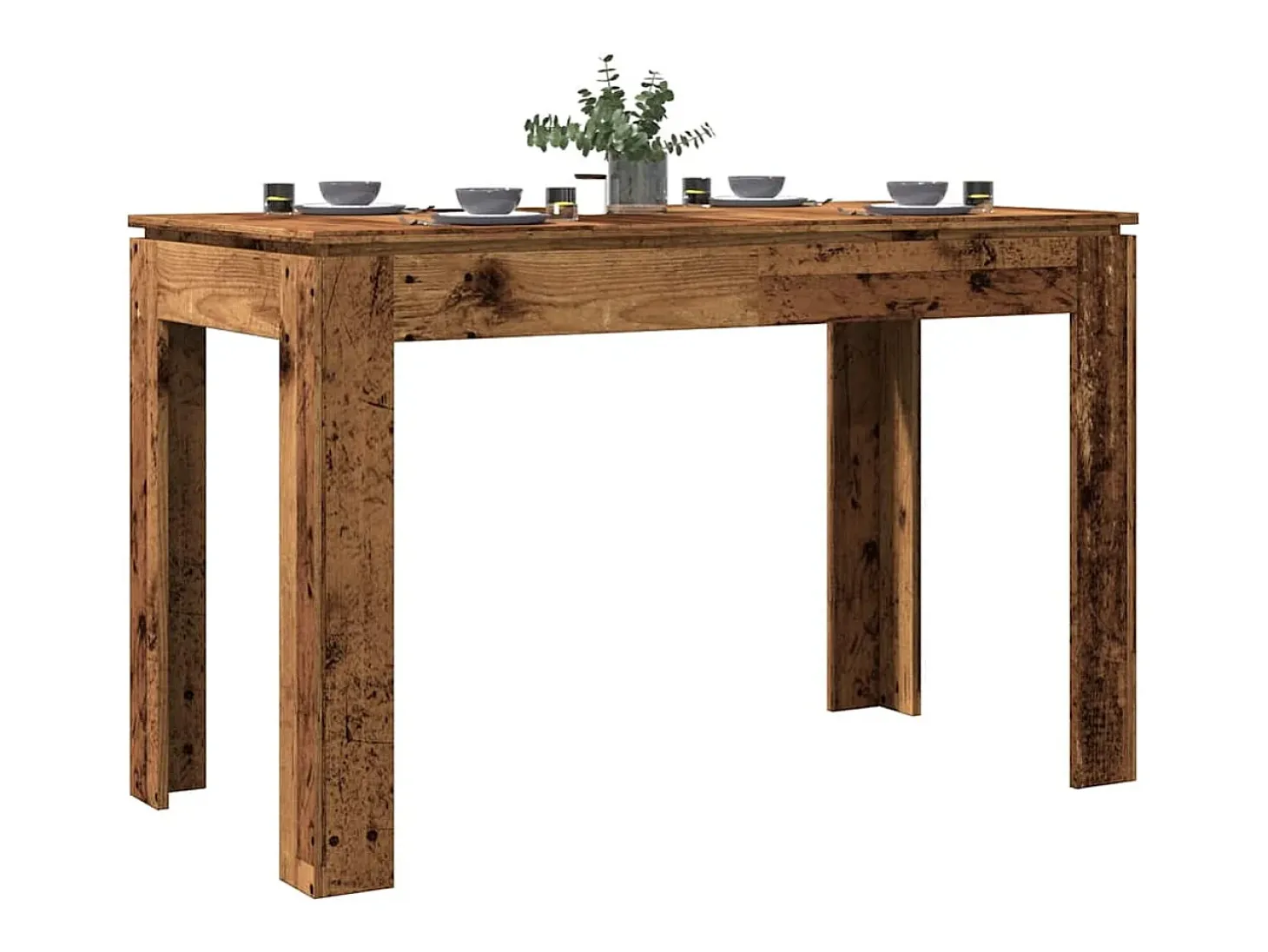 Mesa de comedor madera vieja 120x60x76 cm madera contrachapada