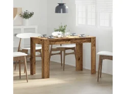 Mesa de comedor madera vieja 120x60x76 cm madera contrachapada