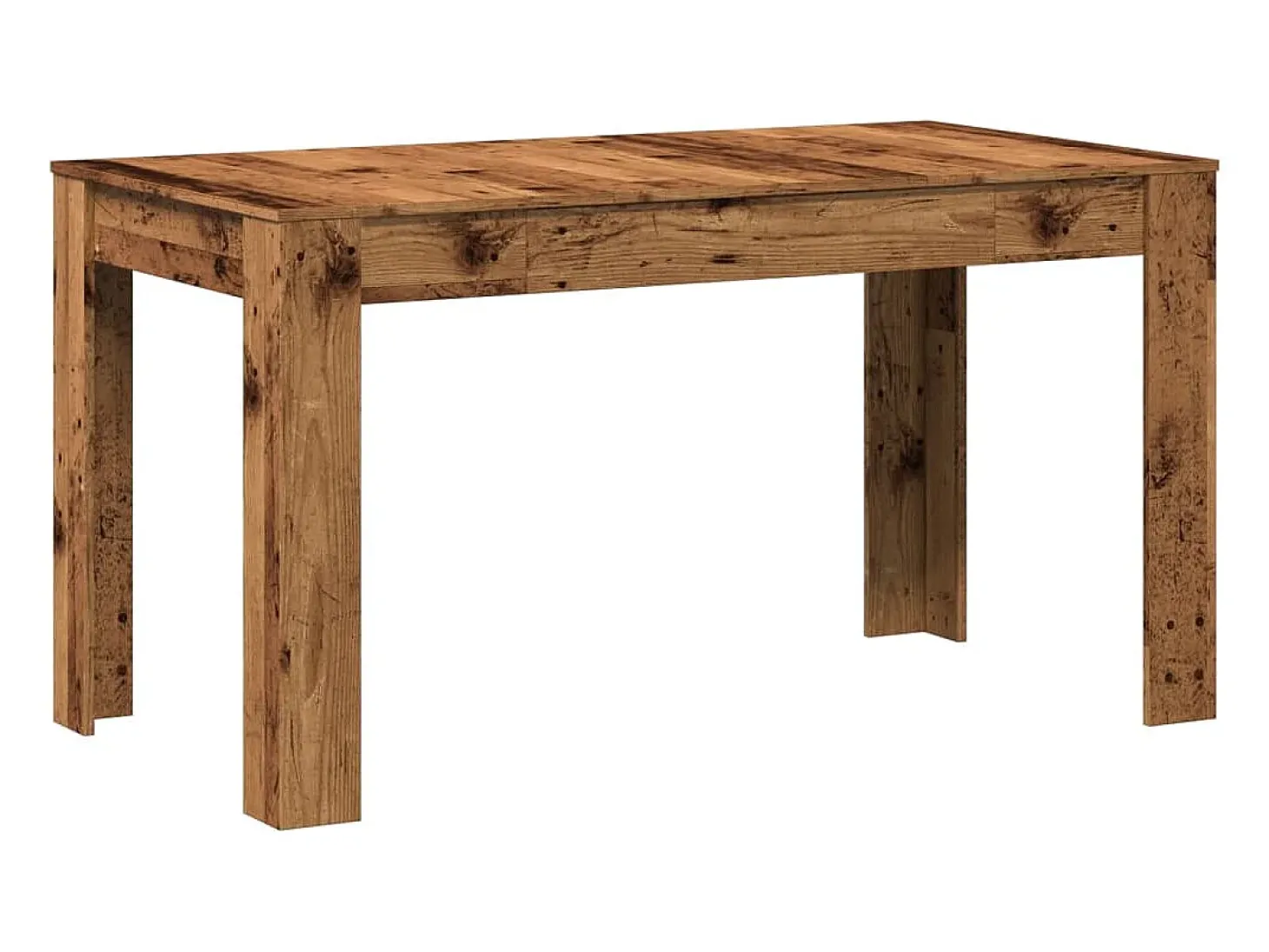 Mesa de comedor madera vieja 140x74,5x76 cm madera contrachapada