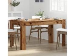 Mesa de comedor madera vieja 140x74,5x76 cm madera contrachapada