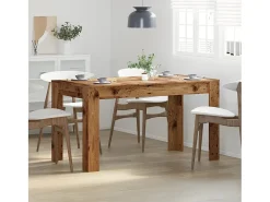 Mesa de comedor madera vieja 140x74,5x76 cm madera contrachapada