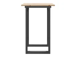 Mesa de comedor marco O madera maciza pino y hierro 80x50x75 cm ES558102