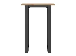Mesa de comedor marco O madera maciza pino y hierro 50x50x75 cm ES986976