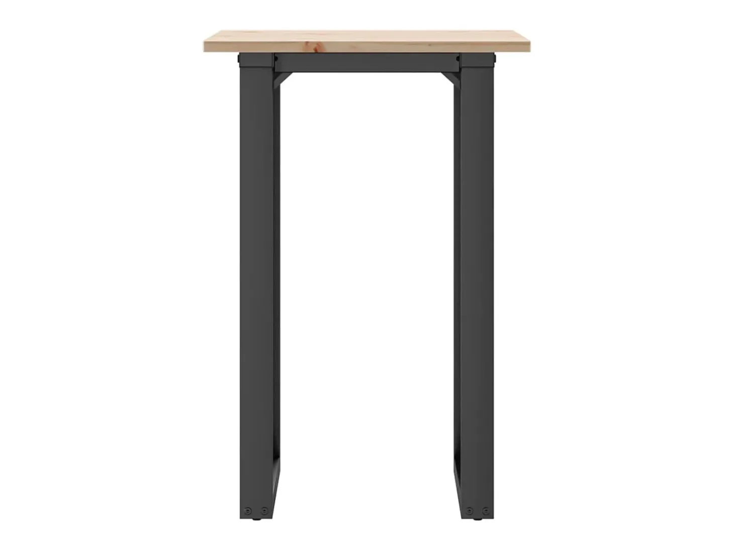 Mesa de comedor marco O madera maciza pino y hierro 50x50x75 cm ES986976
