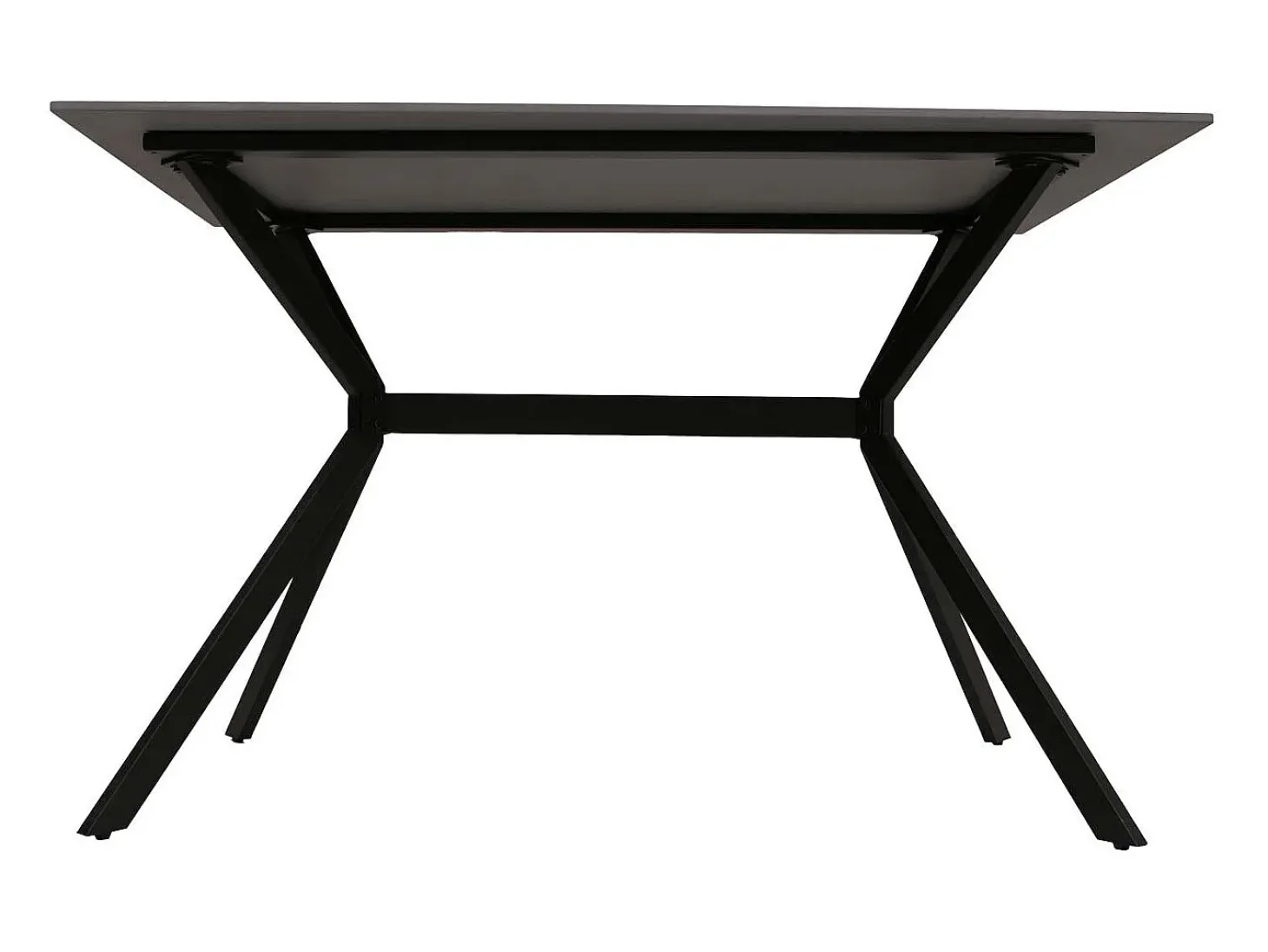 Mesa de comedor MCW-O58, negro-dorado