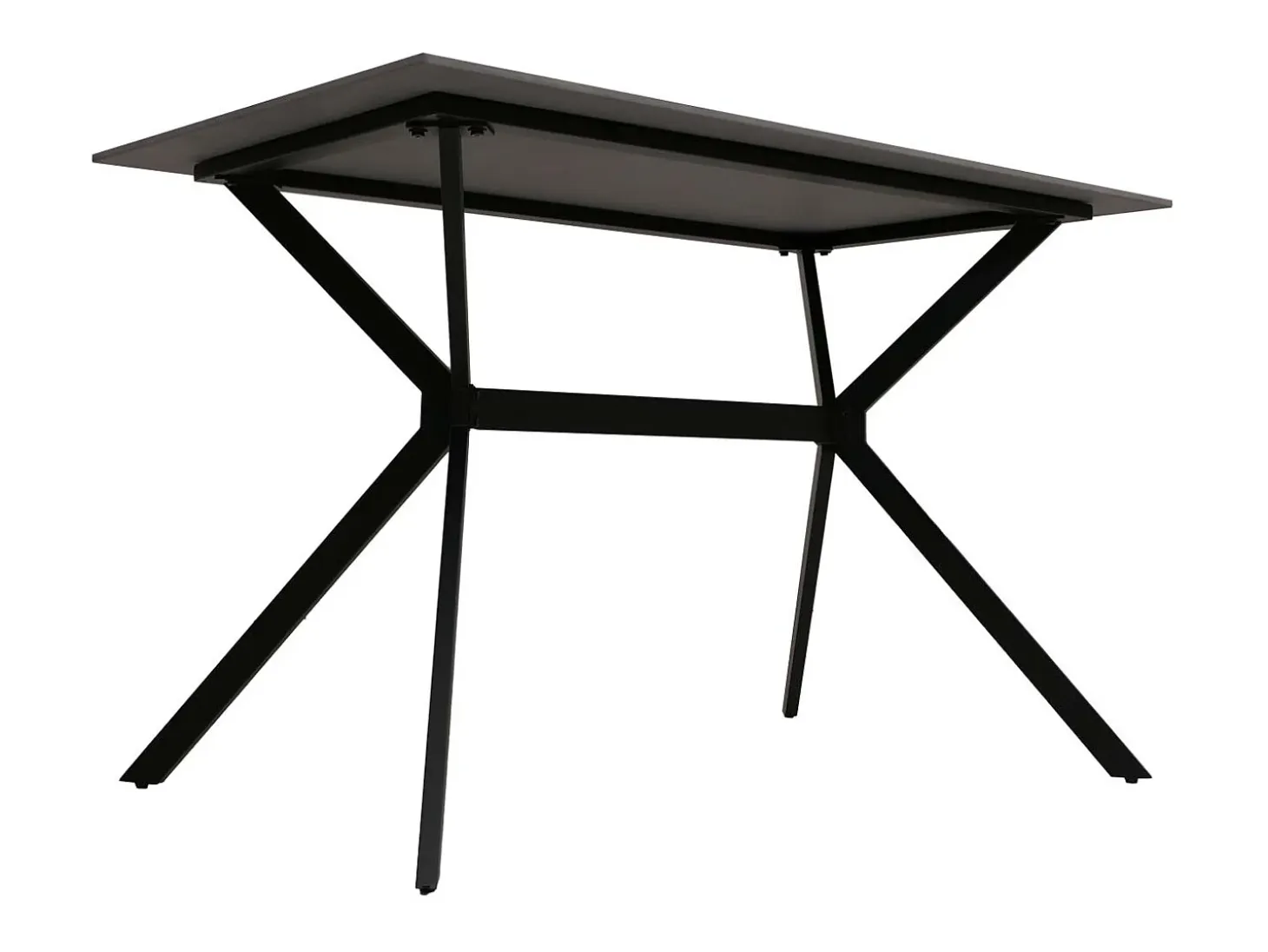 Mesa de comedor MCW-O58, negro-dorado