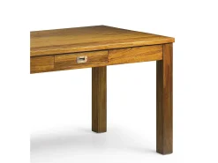 Mesa de comedor Mindy rectangular madera maciza 2 cajones Orka 150 cm
