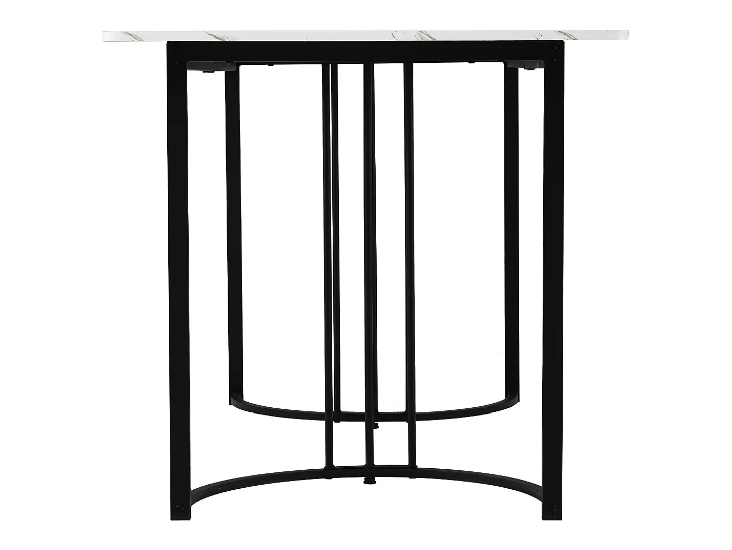 Mesa de comedor moderna 140x80cm, MDF blanco con patas de metal dorado, tablero de mármol (140x80x75 cm)