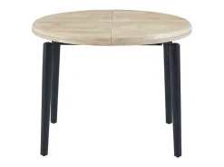 Mesa de comedor Moon extensible forma redonda nordish/negro Ø100-140-180x76 cm Adec