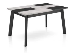 Mesa de comedor Naira 140 Negro Cemento Negro