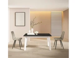 Mesa de comedor Naira 140 Negro Blanco