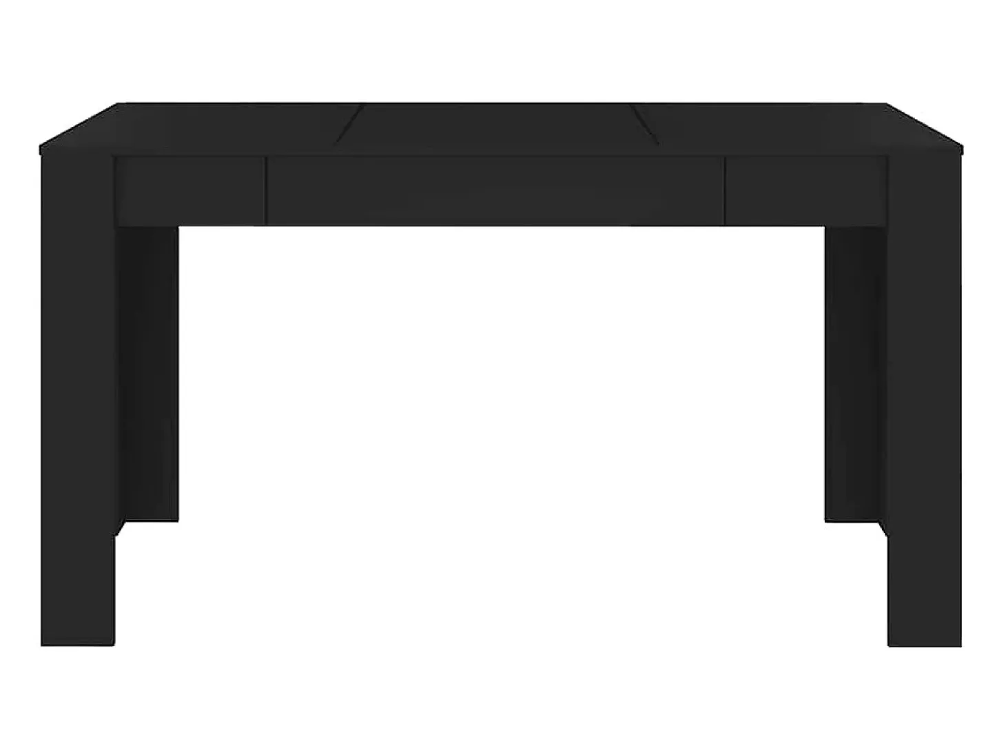 Mesa de comedor negra 140x74,5x76 cm Madera de ingeniería