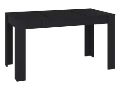 Mesa de comedor negra 140x74,5x76 cm Madera de ingeniería