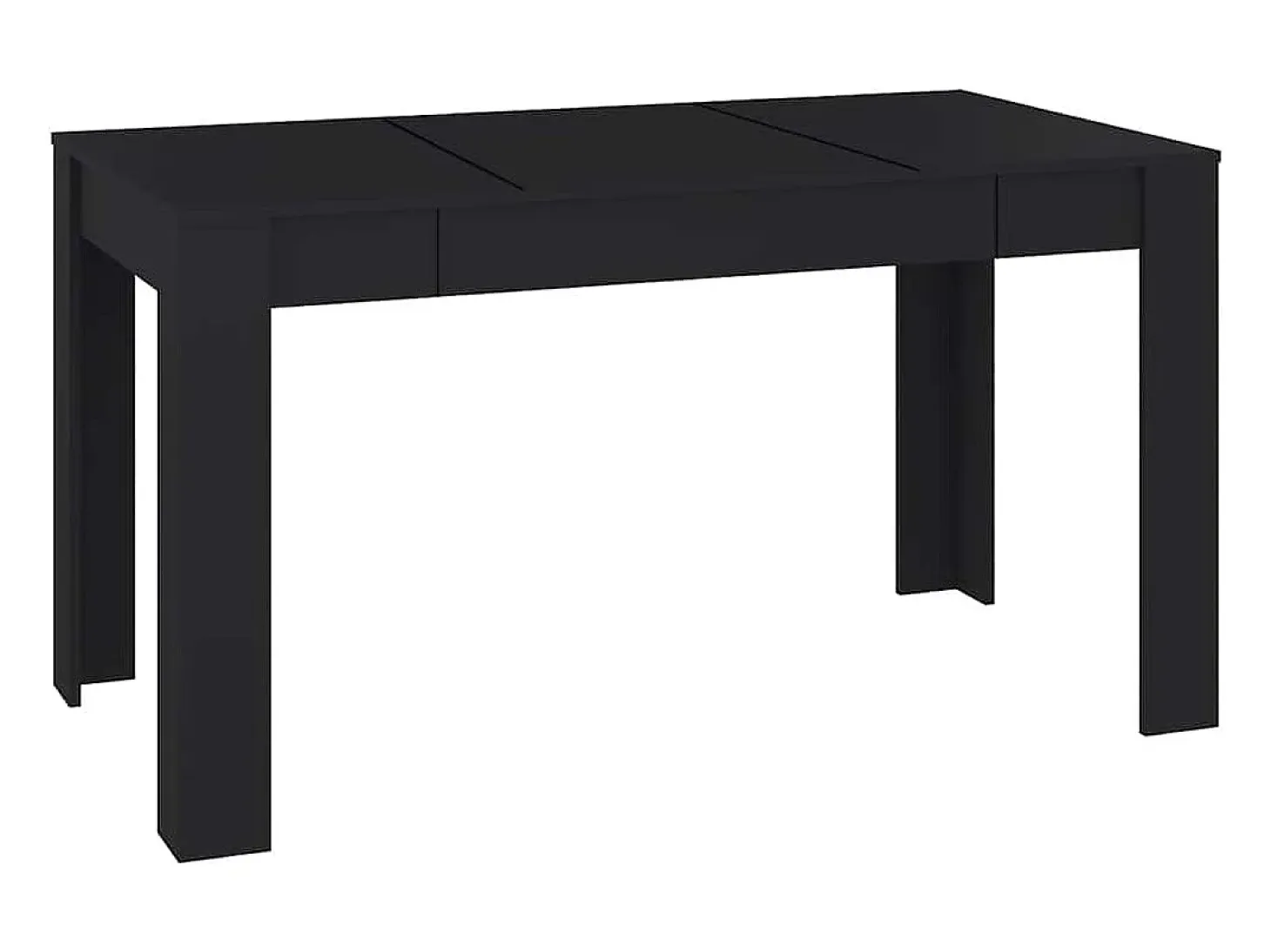 Mesa de comedor negra 140x74,5x76 cm Madera de ingeniería