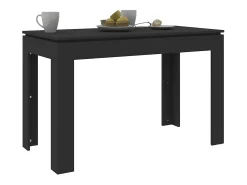 Mesa de comedor negra 120x60x76 cm Madera de ingeniería