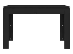 Mesa de comedor negra 120x60x76 cm Madera de ingeniería
