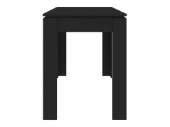 Mesa de comedor negra 120x60x76 cm Madera de ingeniería
