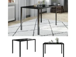 Mesa de comedor negro 120x70x75 grand