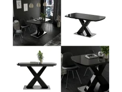 Mesa de comedor negro 120x80x76 chinto