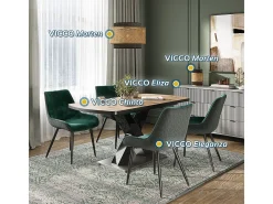 Mesa de comedor negro 120x80x76 chinto