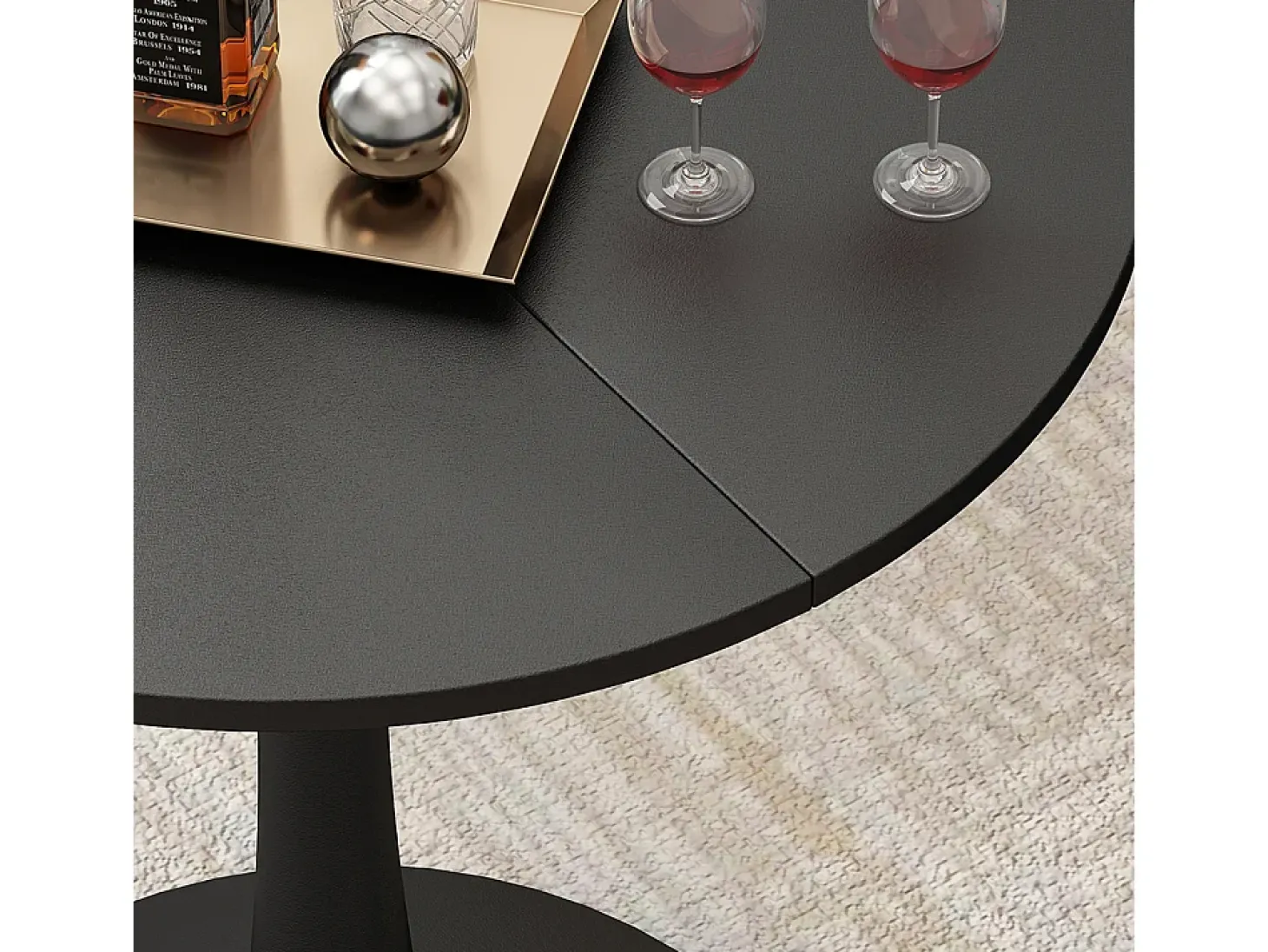 Mesa de comedor negro 70x70x73 carl