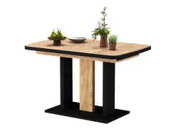 Mesa de comedor negro/roble 120x80x77.3 fenaro