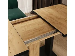 Mesa de comedor negro/roble 120x80x77.3 fenaro