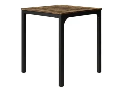 Mesa de comedor negro/roble rústico 70x70x75 fyrk